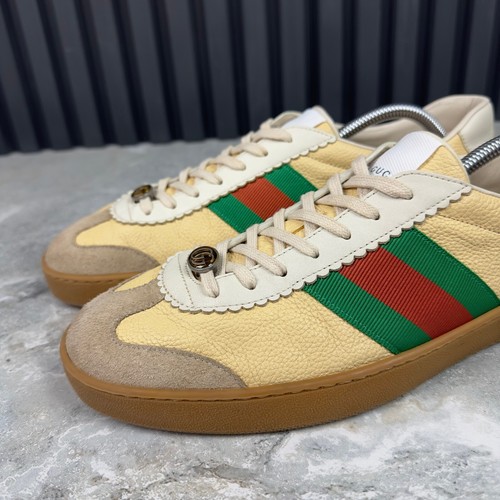 Zapatillas Gucci Web G 74 GG Cuero Amarillo Abejas 10.5 G u 11 EE. UU. o 44.5 EUR* - Imagen 11 de 24