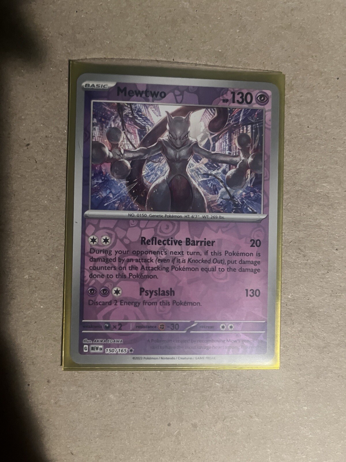 2023 Near Mint Pokemon Mewtwo 150/165 Reverse Scarlet Violet 151 English