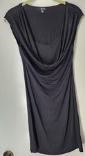 Guess Women's Medium Black Cowl Neck Sleeveless Sheath Dress
