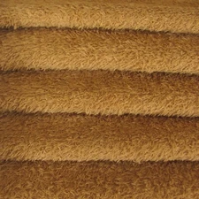 1/6 yd VIS1/SCM Caramel INTERCAL 6mm Med. Dense Curly Matted Viscose Fabric