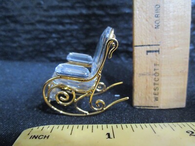 Swarovski - 18K Gold Rocking Chair - Crystal Figurine - In Box | eBay