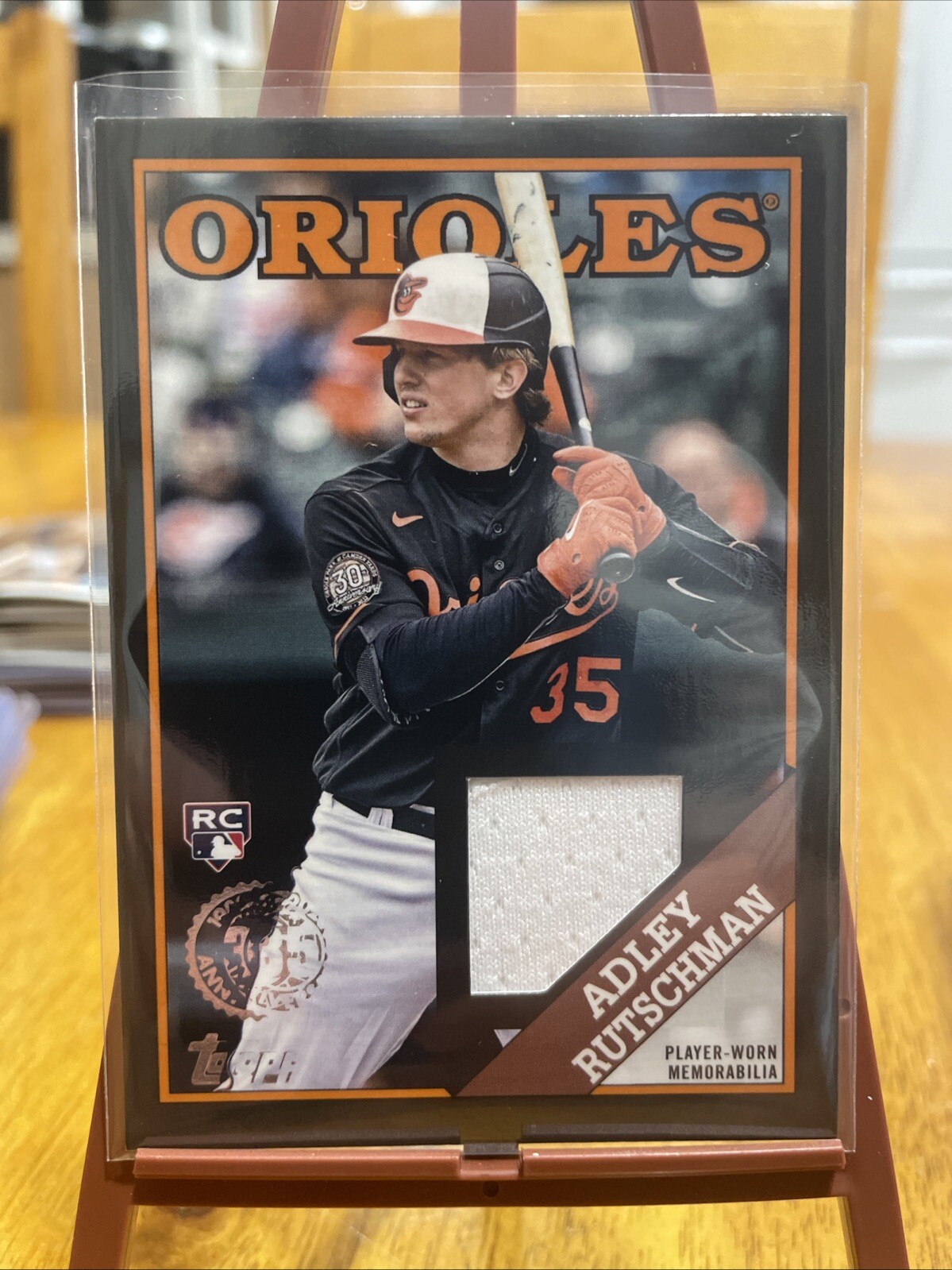 2023 Topps Adley Rutschman RC Mem Black Border Error Card /199