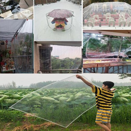Waterproof Clear Tarp Heavy Duty PVC Vinyl Tarpaulin Patio Plant Cover