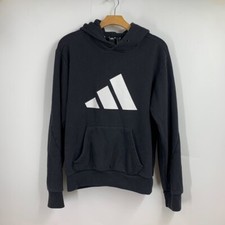 Adidas Men's Future Icons Classic Logo Graphic Long Sleeve Hoodie Size S