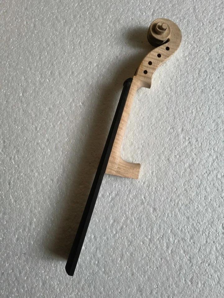 1 шт. 4/4 пламенный кленовый гриф для скрипки с грифом из черного дерева детали для скрипки ручной работы - Изображение 3 из 4