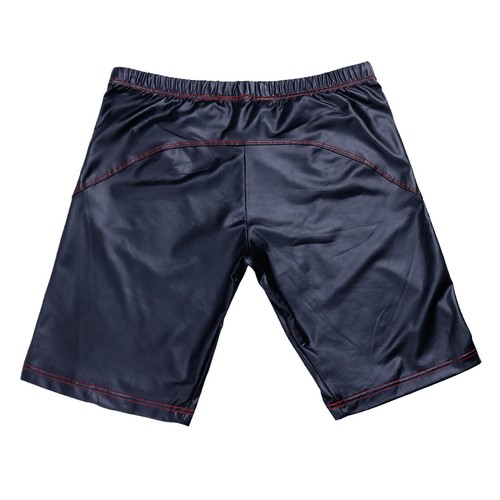 Pantalones Cortos de Látex Hombres Cuero Boxer Shorts Entrepierna Abierta Calzoncillos Apretados Calzoncillos Club - Imagen 10 de 63