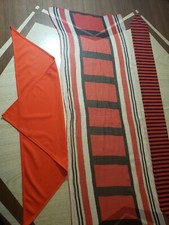 3 red Mod Rockabilly vintage scarves various styles and fabrics see pictures