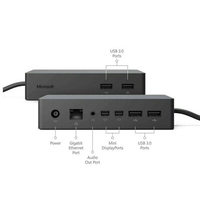 Microsoft Dock For Surface Pro 3 4 5 6 7 8 Book Go Laptop 1 2 3 4 AC Adapter