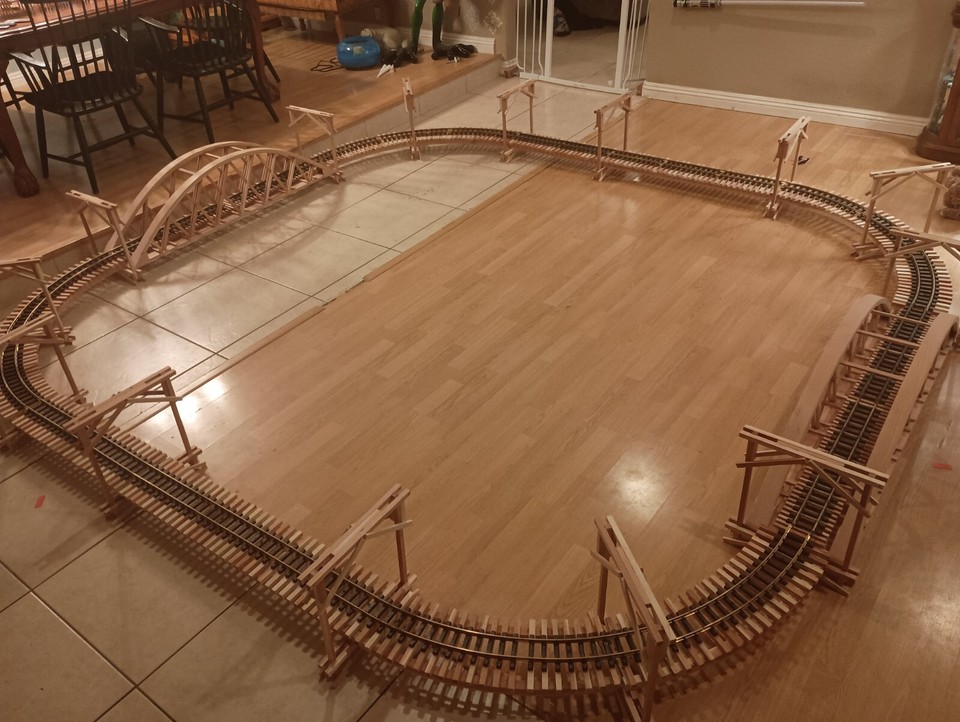 G Scale Train Track Trestle Ceiling KIT! Double Arched Bridge! Use with ...