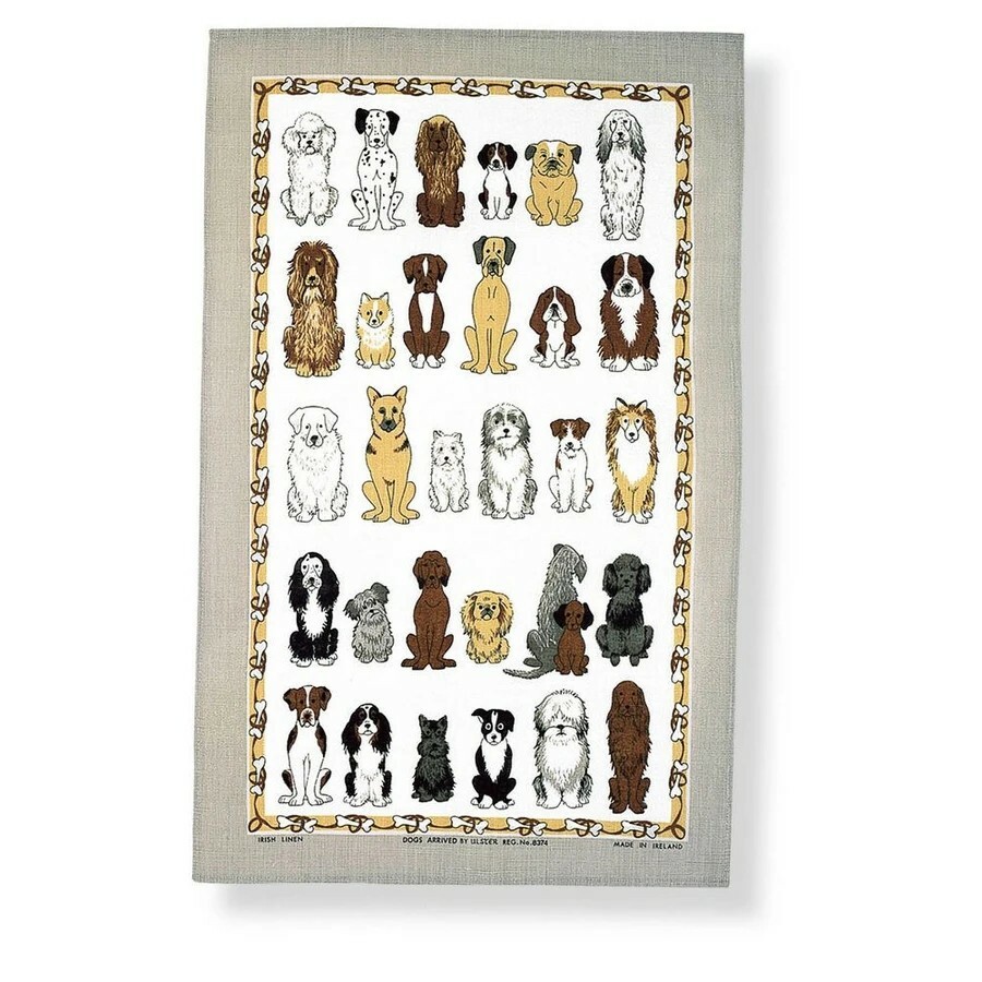 Ulster Weavers DOGS ARRIVED tea towel Dog breeds Tea Towels cotton tea towel pup