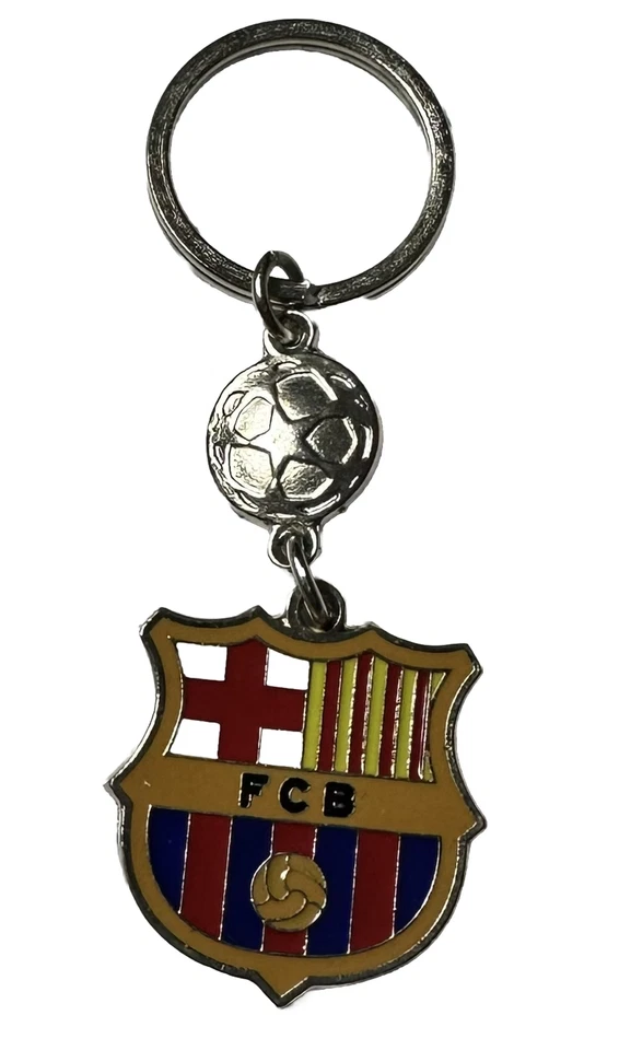 Llavero colgante con logotipo de metal del equipo de fútbol de Barcelona Llavero para aficionados Foto 3 de 3