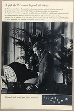1961 Original Print Ad Full Page - De Beers Recall Your Finest Moments Vintage