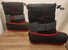 Cat  Jack-Boy's Body Black Gray  Red Thermolite Winter Boots 6y, boys2/3/4