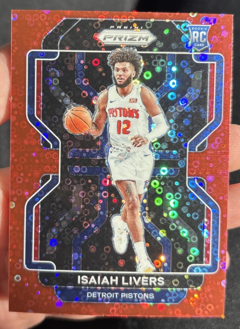 2021-22 Panini Prizm Red Fast Break Prizm /100 Isaiah Livers #296 Rookie RC