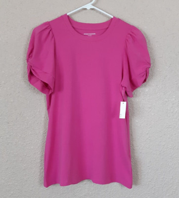 Amazon Essentials Womens Pink Puff Sleeve T-Shirt Size Small New #1G290