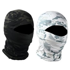 2PCS Tactical Balaclava Breathable Full Face Mask Hunting Cycling Ski Hood Hat