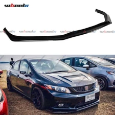 For 2013-2015 Honda Civic Sedan CS Style Front Bumper Lip Spoiler Glossy Black