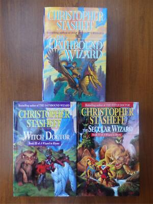 3 Wizard in Rhyme Series HC DJ by Christopher Stasheff #1, 3 & 4 New