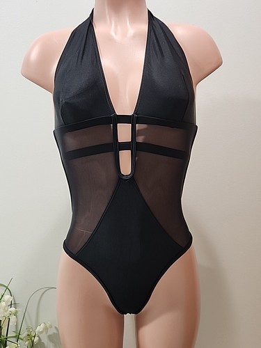 Cupshe Womens One Piece Swimsuit Size Medi Color Black W/ Chiffon And Open Back - Picture 5 of 8