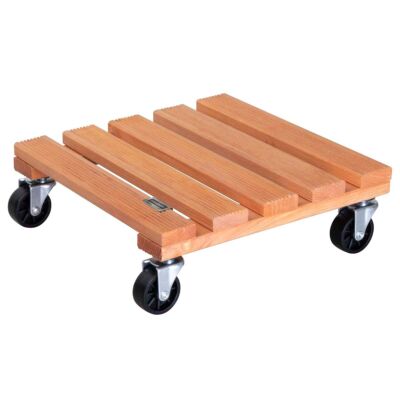 WAGNER Pflanzenroller Blumenroller TOSCANA Eckig 29 x 29 x 8,5 cm Terracotta