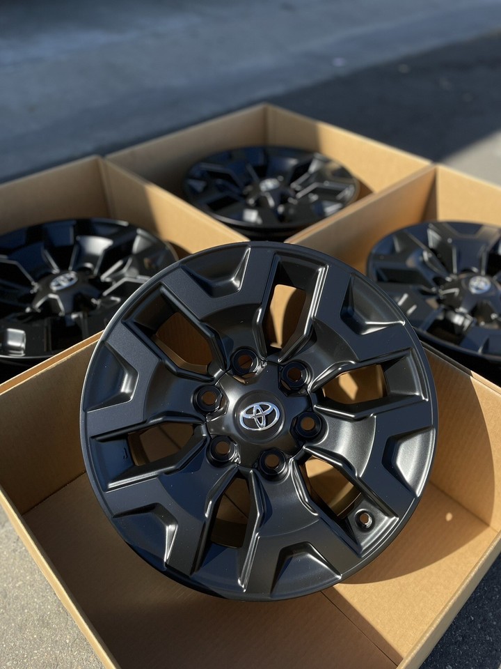 16" Toyota Tacoma TRD Factory OEM wheels rims satin black Powder coat