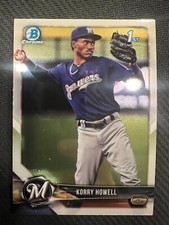 QTY: 2018 Bowman Draft Chrome - Korry Howell BREWERS 1st Rookie Prospect #BDC-61