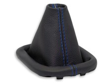 SCHALTMANSCHETTE FUR HYUNDAI ix35 2009-2015 SCHALTSACK LEDER NAHT DUNKELBLAU