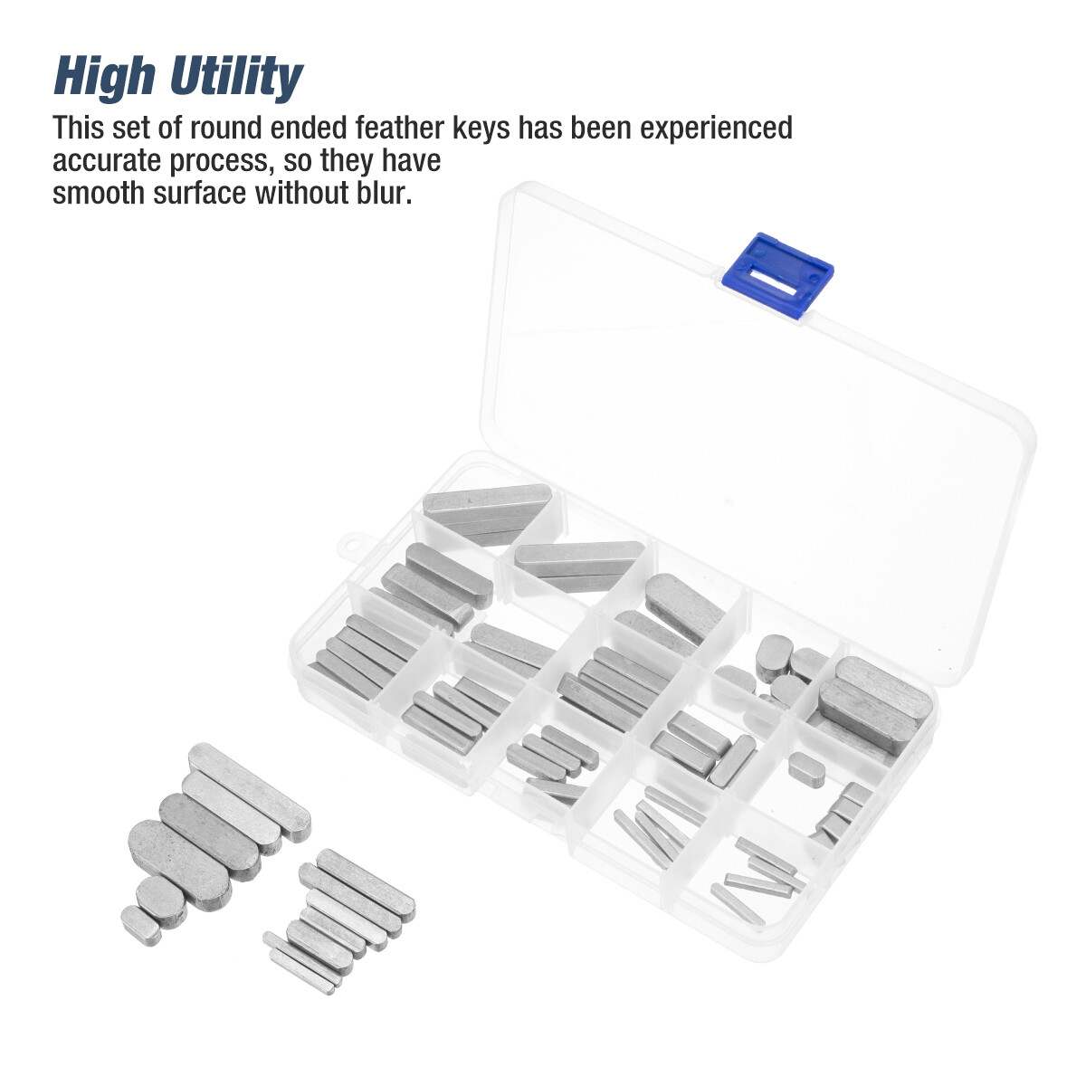 60pcs SAE Keystock Bar Assortment Lock Pulleys Gears Square Key Stock Keyway Set eBay