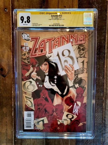 Zatanna 13 CGC 9.8 SS Signed Adam Hughes NM+ Justice League Dark harley quinn 15