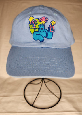 Pabst Blue Ribbon Blue Adjustable Dad Cap Fun PBR Embroidered Logo Headwear