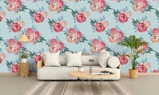 3D Floral Pattern Wallpaper Wall Mural Removable Self-adhesive Sticker 376