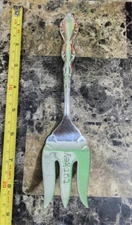 👌 MID-CENT VTG 1964 CAMELOT🏰 AKA MELODY🎶 SILVERPLATED MEAT 🥩 SERVING FORK 