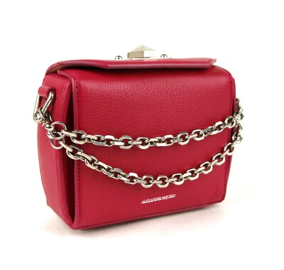 Alexander McQueen ショルダーバッグ $1790 Alexander McQueen Box 16 Magenta Leather Silver Chain