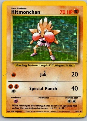 Hitmonchan Holo Rare Base Set 007/102 HP