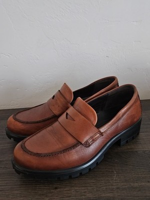 Clean EUC Ecco Modtray Penny Loafer Women s Size 6-6.5,  EU 37Camel Leather