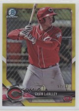 2018 Bowman Chrome Prospects Canary Yellow Refractor 57/75 Gavin LaValley 0i21