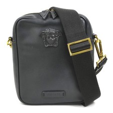 Borsa a tracolla originale VERSACE Medusa in pelle nera/tono oro - e62121k