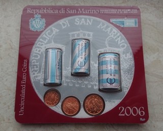 San Marino 2006 Mini KMS 21x 1 Cent 2 Cent 5 Cent prägefrisch / UNC