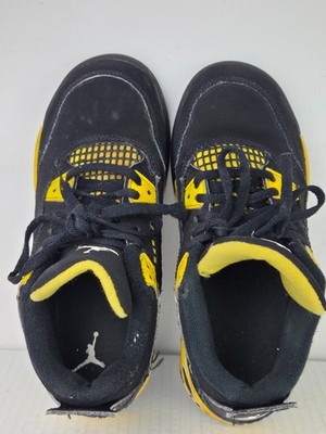 Nike Air Jordan 4 Retro Thunder PS Black Yellow BQ7669-017 Size