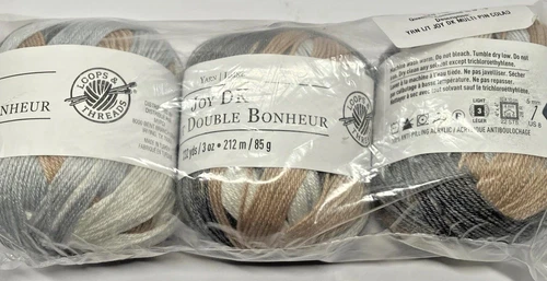 Loops & Threads Joy DK Tricot RARE Lot of 3 Soft  Anti-Pilling Acrylic - product listing photo