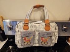 MAMA ET BEBE Pink Lining owl tan baby changing bag diaper