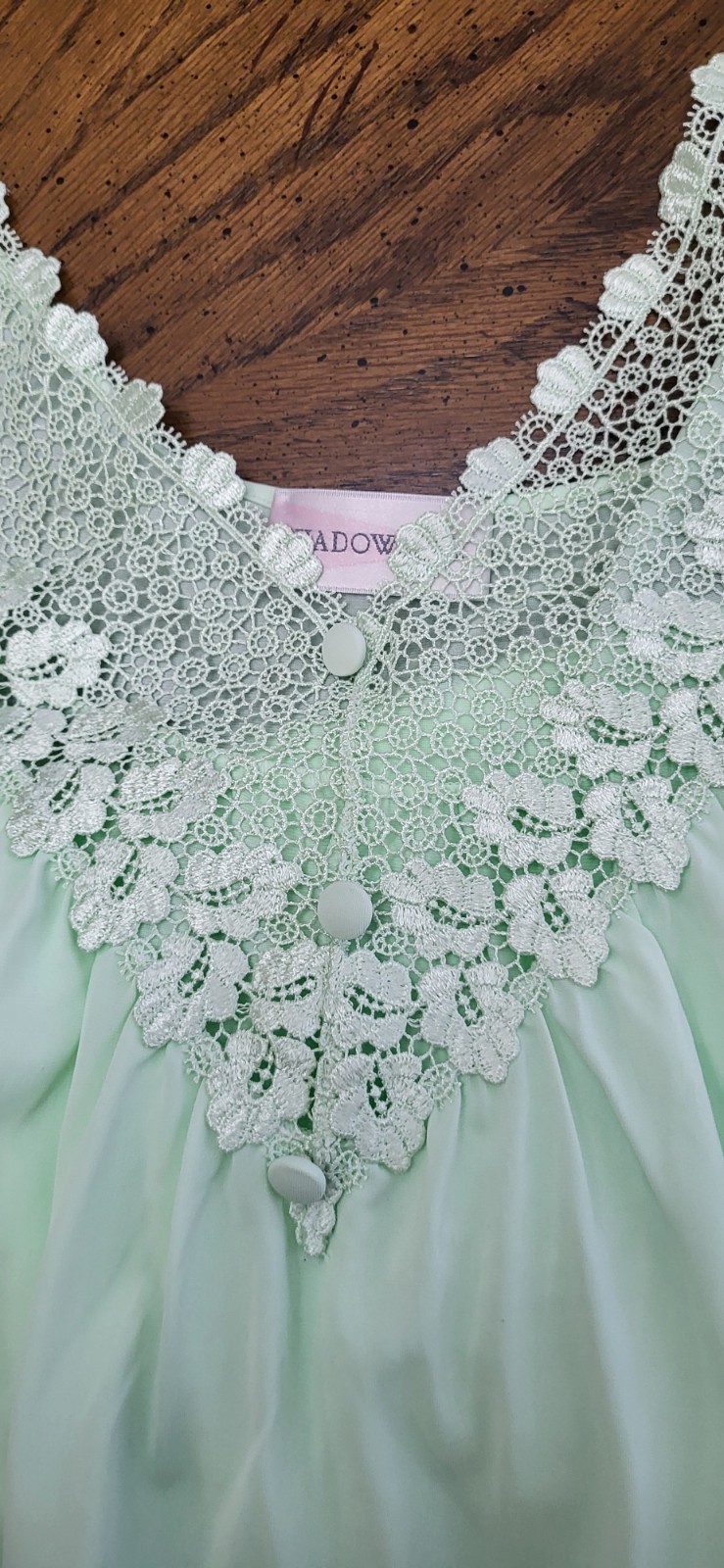 NWT Shadowline Mint Green V Neck Gown...Size 1X