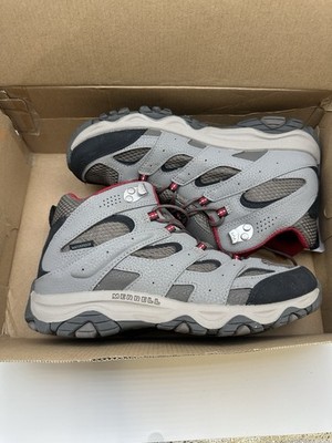 Merrell Moab 3 Mid Waterproof Hiking Boots, Boulder Red, Kids Size 7 MK265701