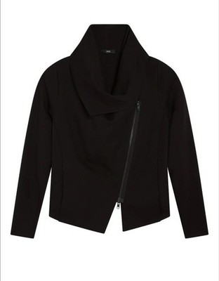 Ruti NWT The Foundation Jacket Black Asymmetrical Zip Up Moto Light Size 1 Small