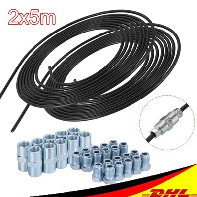 10M Bremsleitung Ø 4,75mm Stahl Bremsrohr im Set+20 Verschraubungen+10 Verbinder - Bild 1 von 4