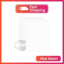 Starboling Letter Stickers - 2" White Alphabet Stickers - Self-Adhesive Vinyl Ma