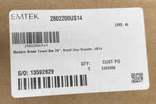 Emtek 2802200US14 Modern 24" W Towel Bar - Polished Nickel - Lifetime