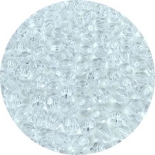 Jmassyang 1000 Pieces 6mm Acrylic Round Faceted Beads Loose 6mm, Transparent