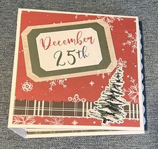 HANDMADE 61/2  X 6 1/2  MINI INTERACTIVE SCRAPBOOK ALBUM - Christmas