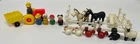 Vintage Little People Play Farm Barn 20 Piece Lot Wood People Plastic Animals